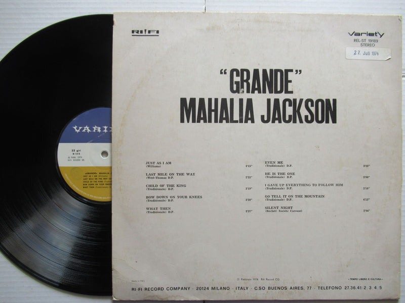 Mahalia Jackson | Grande (Italy VG+)
