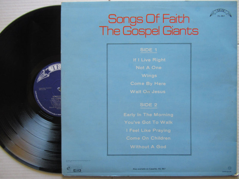 The Gospel Giants | Songs Of Faith RSA VG+ / EX