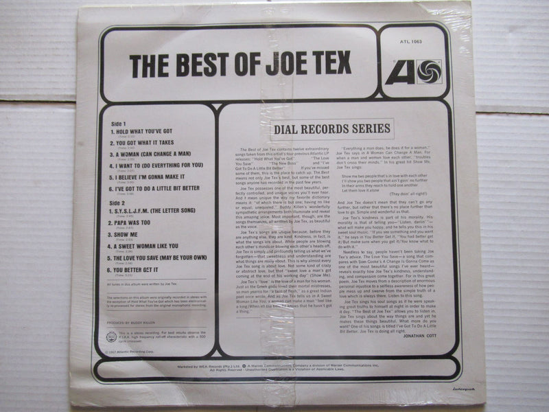 Joe Tex | The Best Of Joe Tex (RSA EX) Sealed
