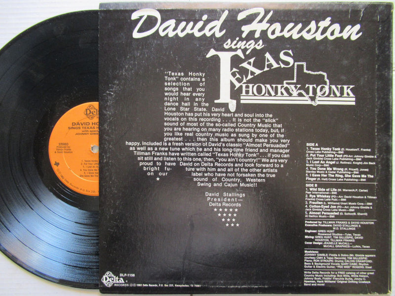 David Houston – David Houston Sings Texas Honky Tonk (USA VG)