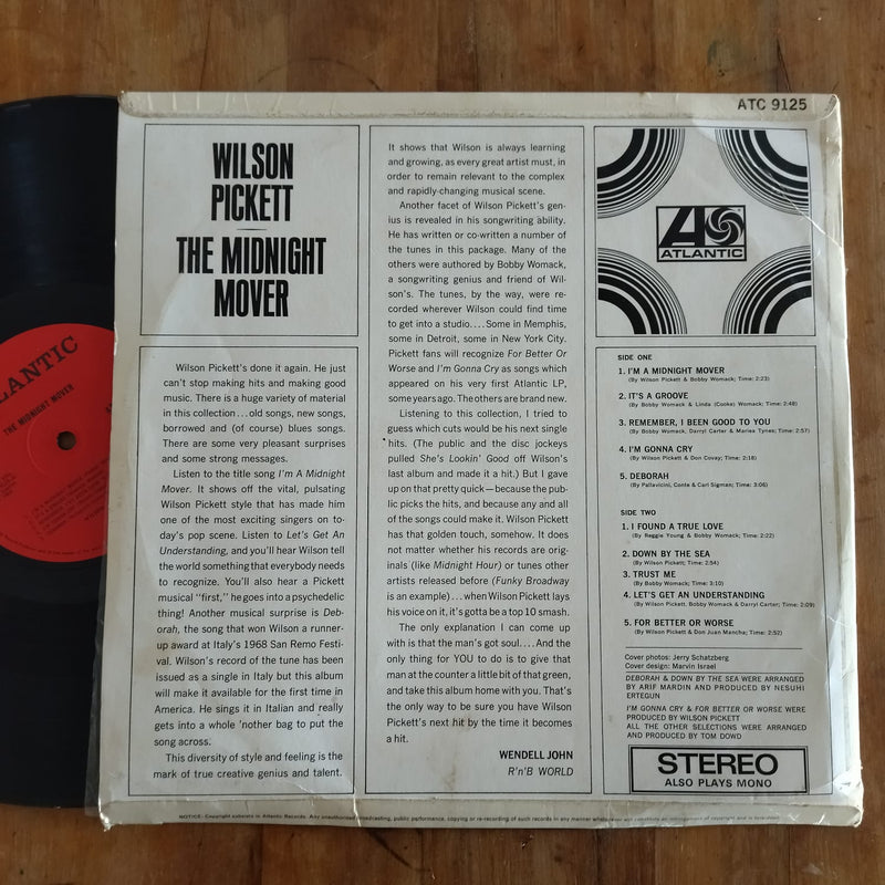 Wilson Pickett: The Midnight Mover (RSA VG to VG-)