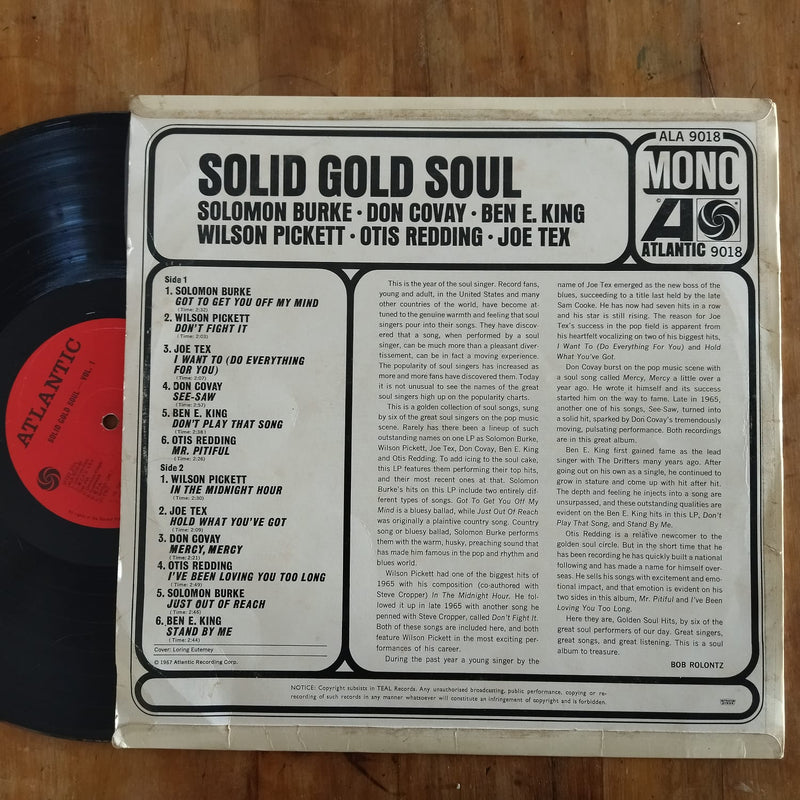 Various – Solid Gold Soul (America's Great Soul Singers) (RSA VG-)