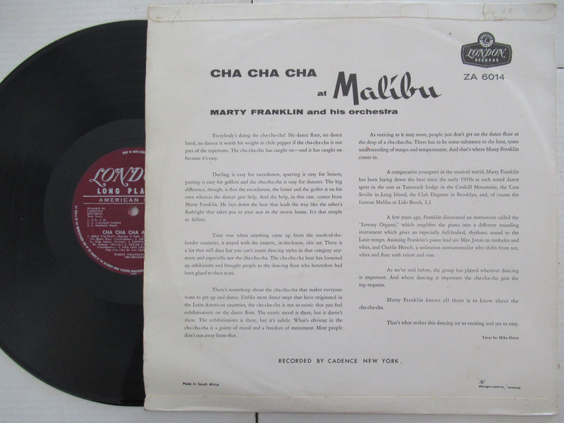 Marty Franklin And His Orchestra | Cha Cha Cha At Malibu (RSA VG)