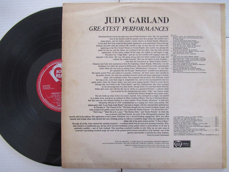 Judy Garland | Greatest Performance (UK VG)