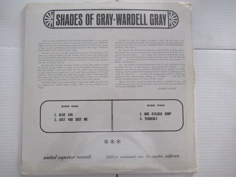 Wardell Gray | Shades Of Gray (USA EX) Sealed