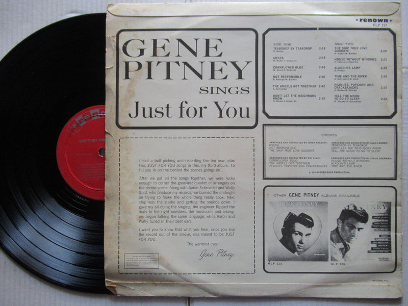 Gene Pitney | Sings Just For You (USA VG)