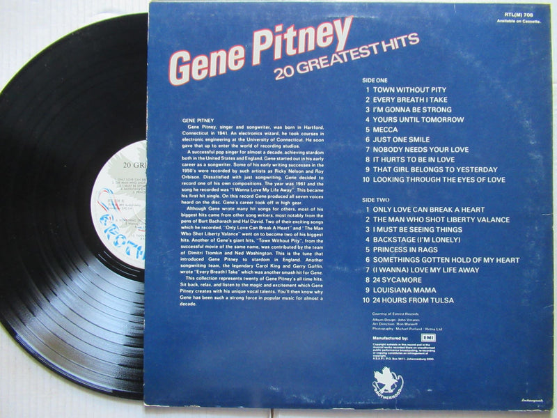 Gene Pitney | 20 Greatest Hits (RSA VG+)