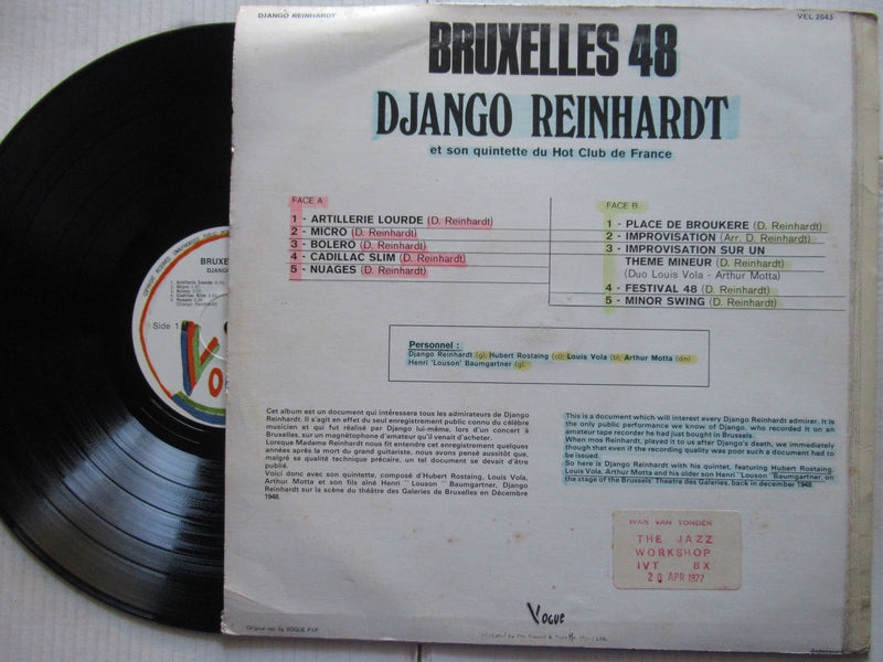 Django Reinhardt Et Le Quintette Du H.C.F – Bruxelles 48 (RSA VG+)