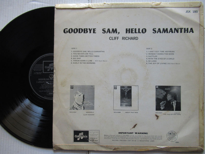 Cliff Richard | Goodbye Sam Hello Samantha (RSA VG-)