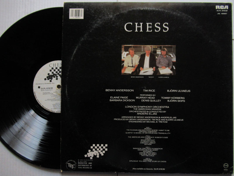 Benny Andersson, Tim Rice, Björn Ulvaeus ‎ | Chess (RSA VG+) 2LP Gatefold