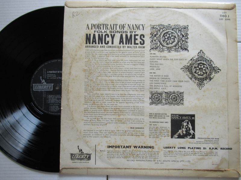 Nancy Ames | A Portrait Of Nancy (Folk Songs By Nancy Ames) (RSA VG)
