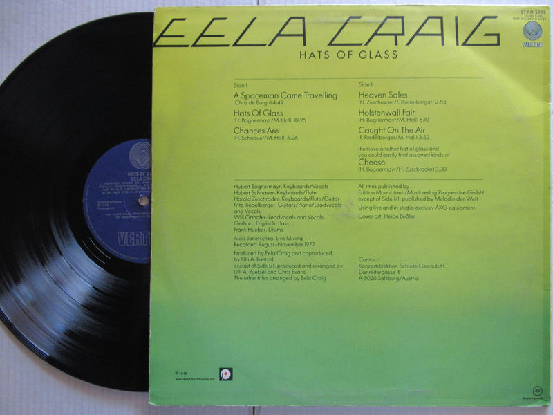 Eela Craig | Hats Of Glass (RSA VG+)
