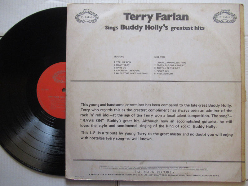 Terry Farlan – Sings Buddy Holly's Greatest Hits (UK VG)