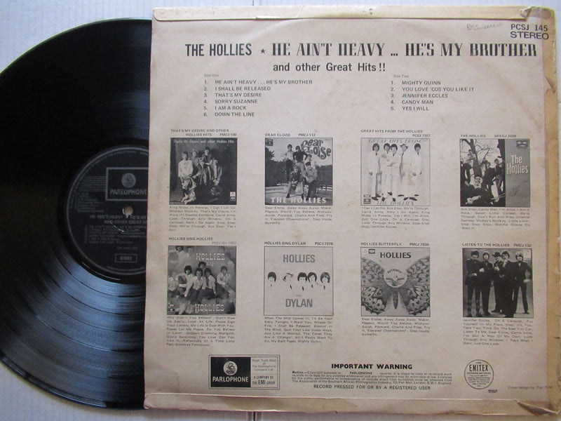 The Hollies | He Ain't Heavy He's My Brothers (RSA VG)