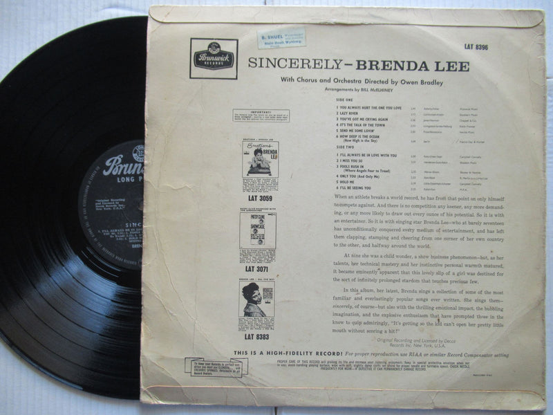 Brenda Lee | Sincerely (USA VG-)