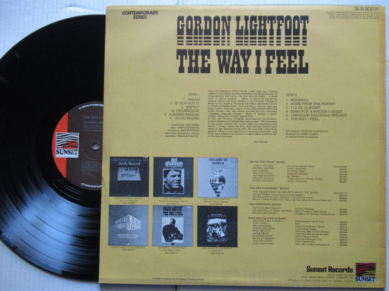 Gordon Lightfoot | The Way I Feel (UK VG+)