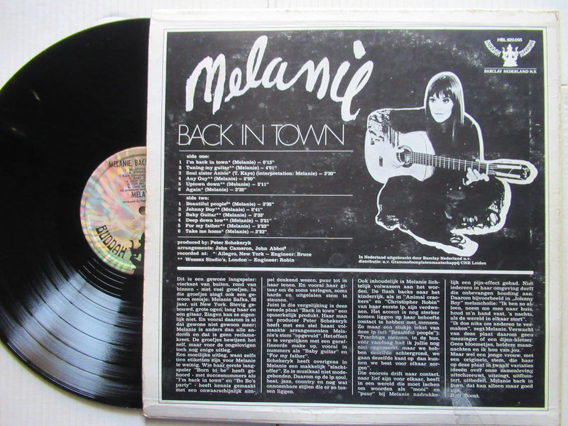 Melanie – Melanie, Back In Town (Netherlands VG)