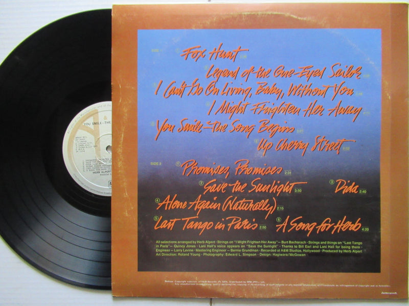 Herb Alpert And The T.J.B | You Smile The Song Begins (RSA VG+)