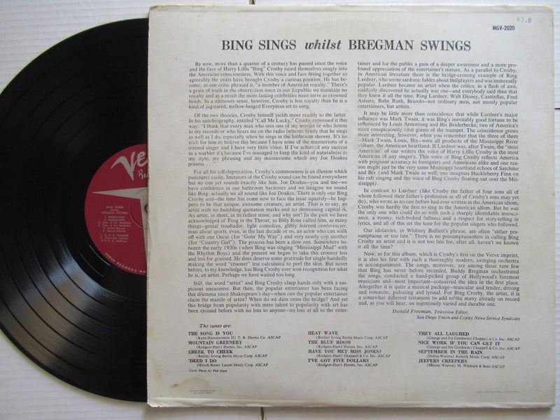 Bing Crosby | Whilst Bregman Swings Bing Sings (RSA VG)